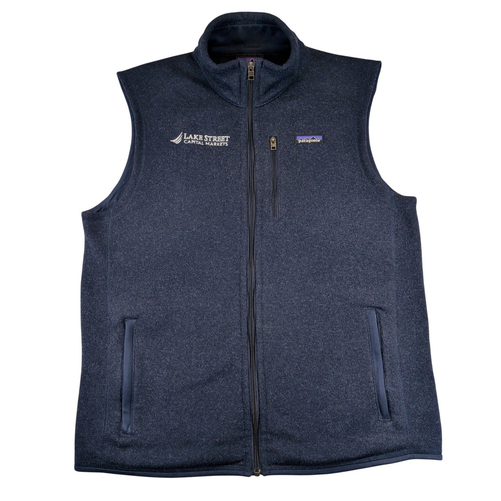 Patagonia Better Sweater Vest Mens Large Navy Blue Full Zip Fleece 25882 BRANDED